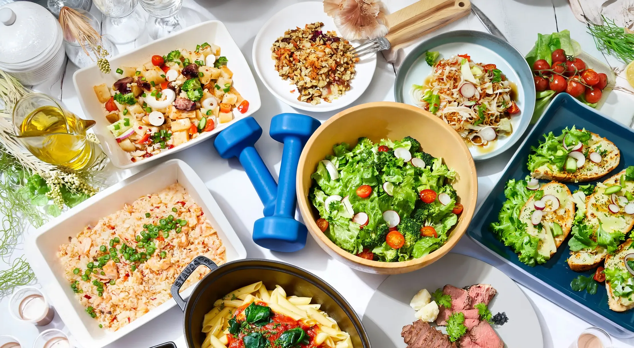 オードブルの盛り付け風景